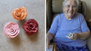 Bexhill-On-Sea care home create beautiful clay roses